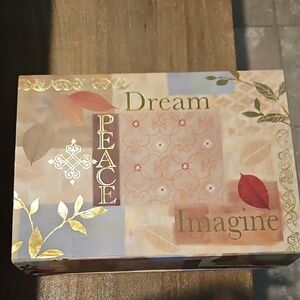 Decorative Box with Inspirational Words Keepsake Box Dream Peace Imagine
